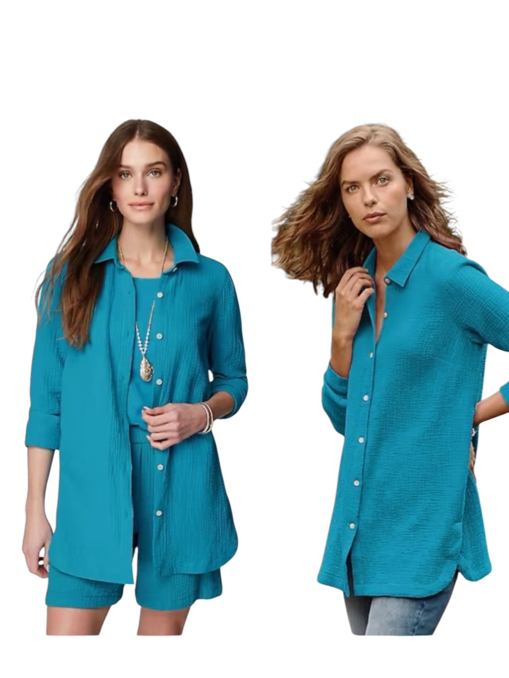 J Jill Cotton Gauze Tunic Top